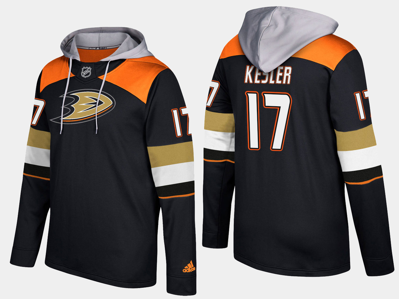 Men NHL Anaheim ducks #17 ryan kesler black hoodie